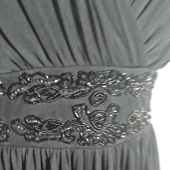 Alex Evenings Black Pleated Embellished Gown - Picture 4 of 6
